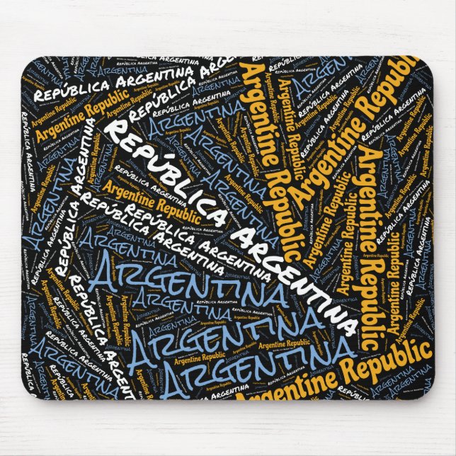 Mousepad Lindo Rato Patriótico Cores de Bandeira da Argenti (Frente)
