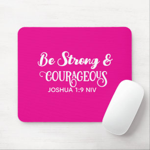 Mousepad Lindo Rosa Quente Forte e Corajoso Simples