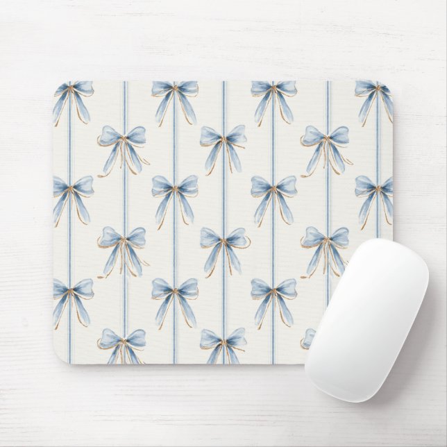 Mousepad Lindos Laços de Creme Azul (Com mouse)