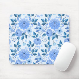 Mousepad lindos padrões sem costura com flores e folhas em