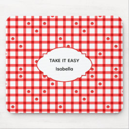 Mousepad Lindos Tomates de Xadrez Vermelho Relaxe