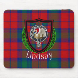 Mousepad Lindsay Scottish Clan Tartan & Crest