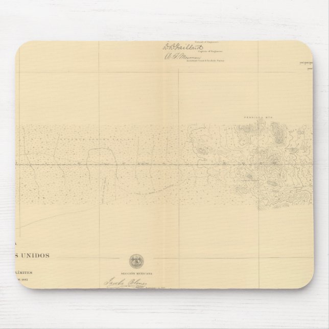 Mousepad Linea Divisoria Entre México 6 (Frente)