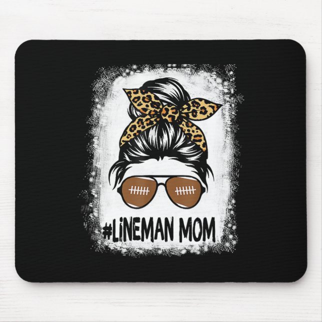 Mousepad Lineman Sangrado Mãe Vida Leopardo Mensagem Bun Pe (Frente)
