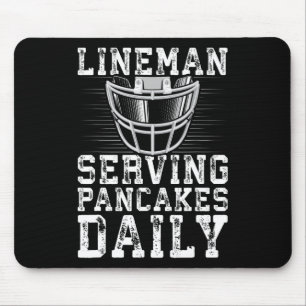 Mousepad Lineman Servindo Pancakes Daily Football Lineman