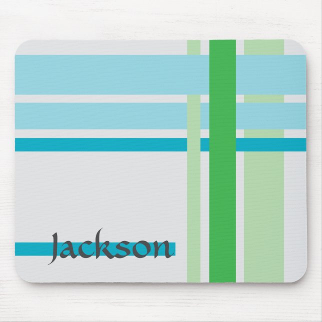 Mousepad Lines in Blue and Lines in Green (Frente)