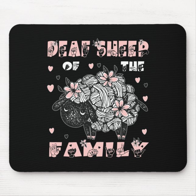 Mousepad Língua de Sinais Gestual da Língua de Sinais Ameri (Frente)