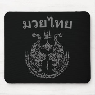 Mousepad Língua Muay Thai Sak Yant Arte Tatuagem Tigre Gême