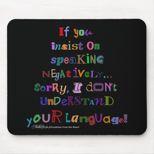 Mousepad Língua negativa (Frente)