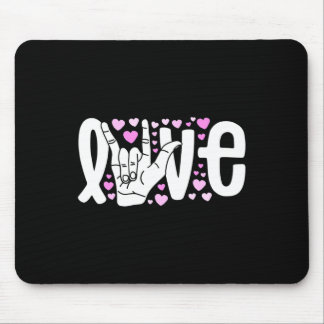 Mousepad Linguagem de Sinais Amor ASL Seja meio surdo