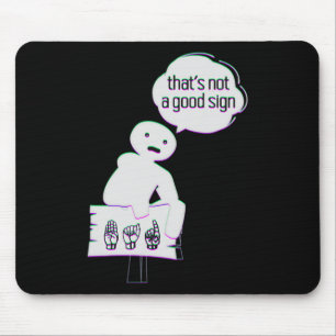 Mousepad Linguagem de Sinais ASL American Fala Consciência