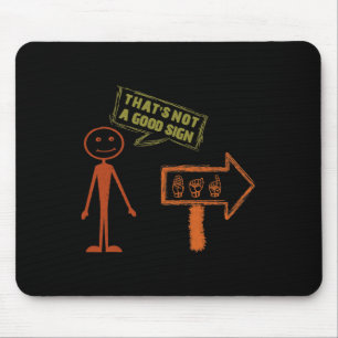 Mousepad Linguagem de Sinais ASL American Fala Consciência