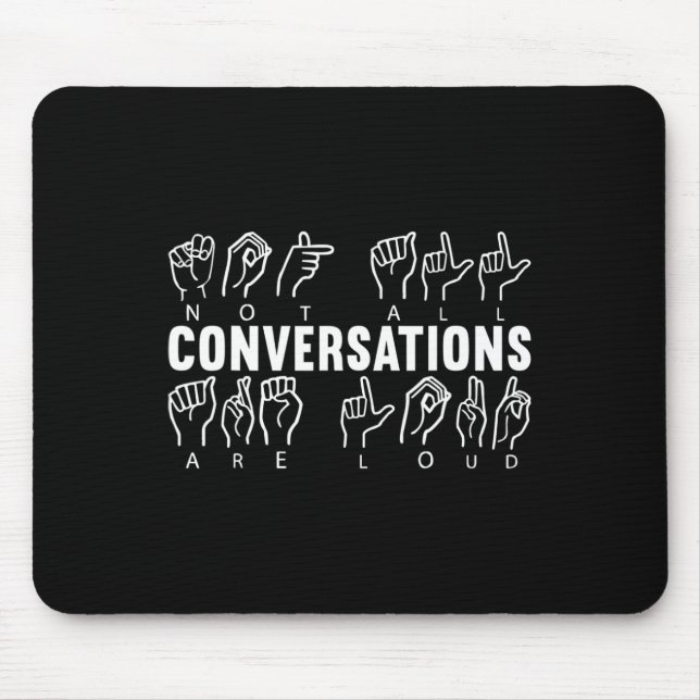 Mousepad linguagem de sinais de consciência Linguagem de si (Frente)