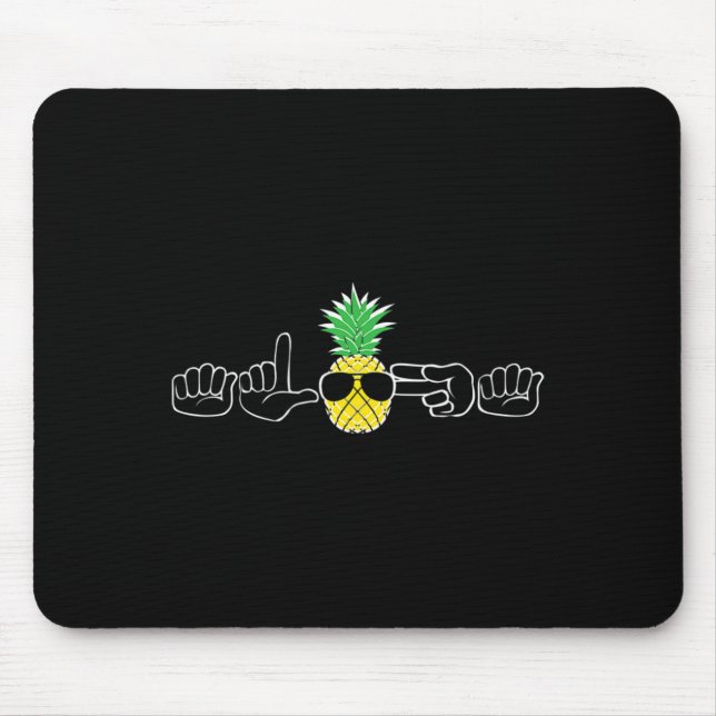 Mousepad Linguagem de Sinal ASL Roupa Praia Sinal Aware (Frente)