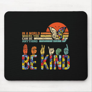 Mousepad Linguagem de Sinal de Mão Asl Quebra-cabeça Autism