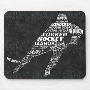 Mousepad Línguas Mousemat do jogador de hóquei em gelo