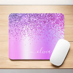 Mousepad Lingueta Roxa Monograma Nome Luxury Girly<br><div class="desc">Folha fina Roxa Folha Metálica Brilhante Metálica Esfregada em Metal Monograma Nome Mousepad (mouse pad). Isto faz o doce e perfeito aniversário de 16 anos,  casamento,  chá de panela,  aniversário,  chá de fraldas ou festa de solteira presente para alguém que ama luxo de luxo e estilos quíticos.</div>