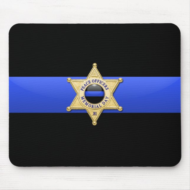 Mousepad Linha Azul Fino - Crachá (Frente)
