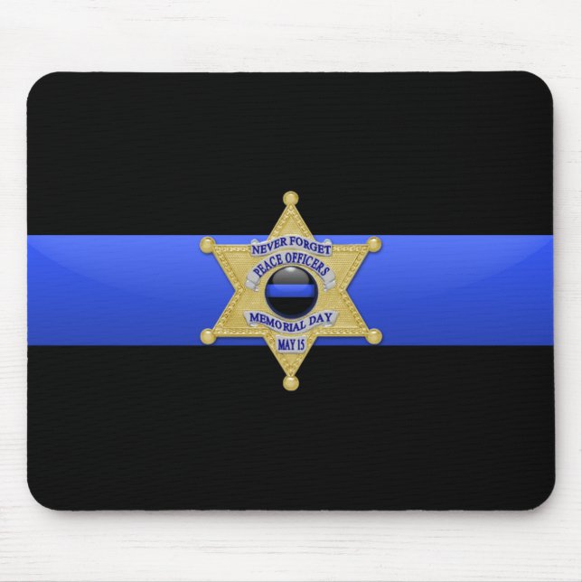 Mousepad Linha Azul Fino - Crachá (Frente)