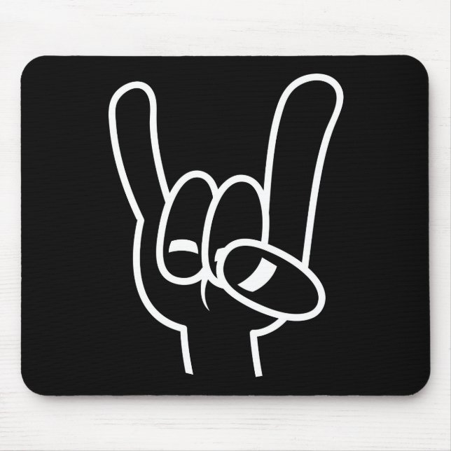 Mousepad Linha Branca de Cavalos Diabos de Metal Pesado (Frente)