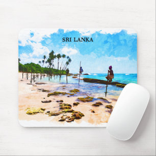 Mousepad Linha costeira tropical do Sri Lanka