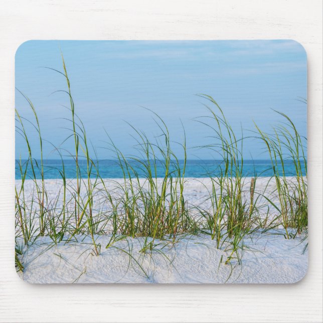 Mousepad Linha De Aveia Marítima Na Areia Branca (Frente)