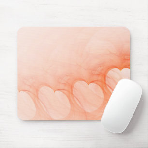 Mousepad Linha de coração alaranjada
