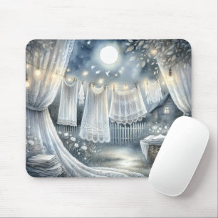 Mousepad Linha de Lavagem de Cottagecore Ligada