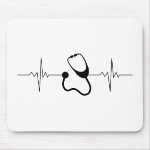 Mousepad Linha de pulsação do médico