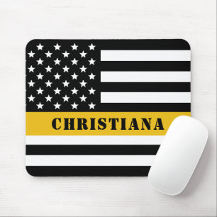 Mousepad Linha Dourada Thin de Sinalizador 911 do Dispatche