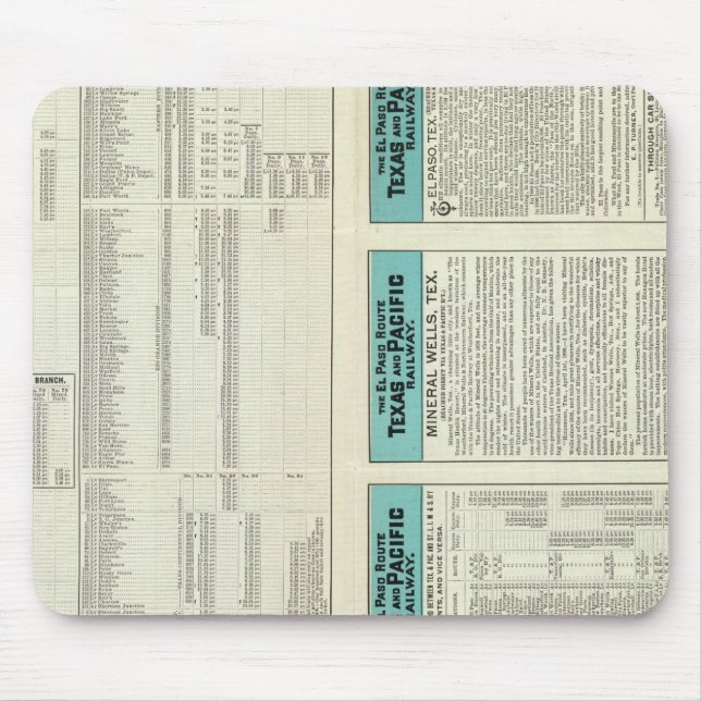 Mousepad Linha ferroviária Texas e Pacific (Frente)
