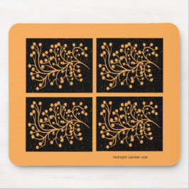 Mousepad Linha Jardim à Meia-Noite Dourado Âmbar