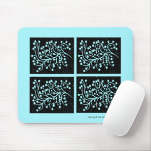 Mousepad Linha Jardim à Meia-Noite Turquesa Nevoeiro