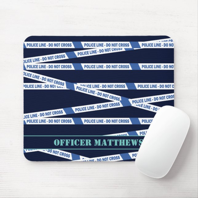 Mousepad Linha Policial Não Cruzar Fita De Cena De Crime (Com mouse)
