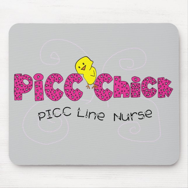 Mousepad Linha presentes do pintinho PICC de PICC da (Frente)