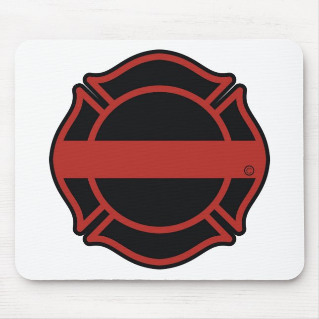 Mousepad Linha vermelha fina cruz de Maltesse (Frente)
