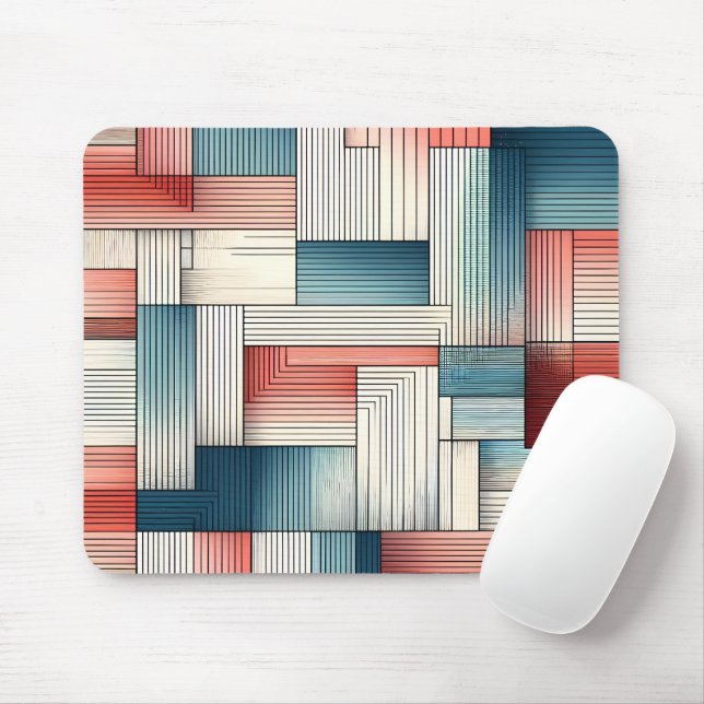 Mousepad Linhas Abstratas em Harmonia (Com mouse)