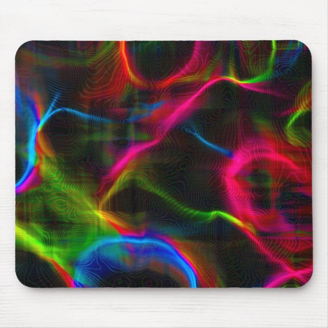 Mousepad Linhas abstrato coloridas e bonitas (Frente)