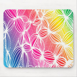 Mousepad Linhas arco-íris curvas