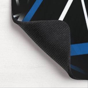 Mousepad Linhas azuis de Criss e brancas transversais sem