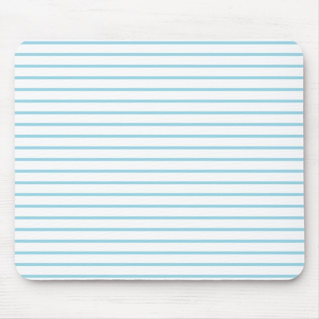 Mousepad Linhas azuis Pastel brancas (Frente)