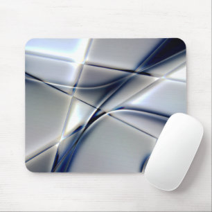 Mousepad Linhas curvas com tom cromático azul sobre quadrad