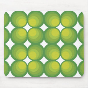 Mousepad Linhas de círculo verde dos anos 70...
