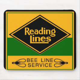 Mousepad Linhas de estrada de ferro da leitura, linha