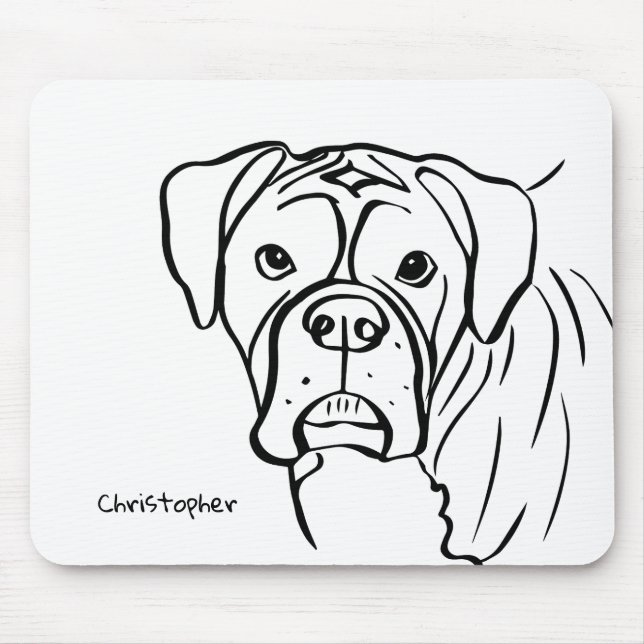 Mousepad Linhas de lealdade: seu companheiro de boxer (Frente)