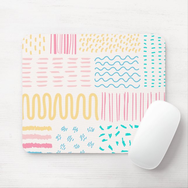 Mousepad Linhas de padrão (Com mouse)