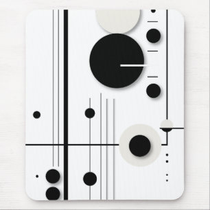 Mousepad Linhas de Sinfonia do Círculo Geométrico Minimalis