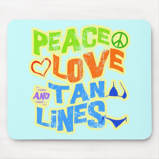 Mousepad Linhas de Tan do amor da paz (Frente)