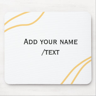 Mousepad linhas de texto de mensagem de nome de borda espan