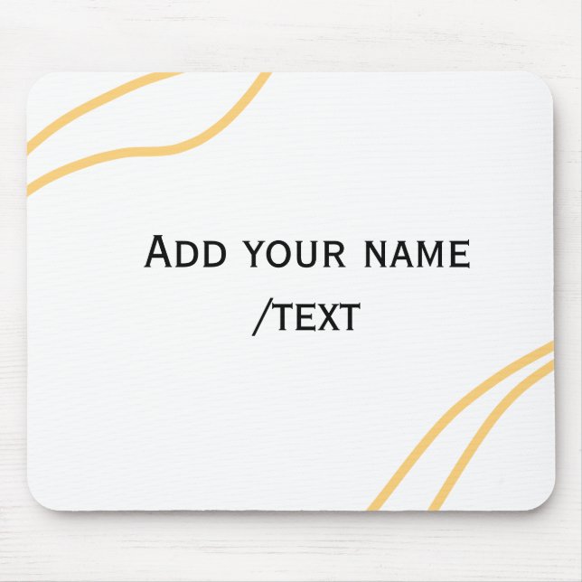 Mousepad linhas de texto de mensagem de nome de borda espan (Frente)